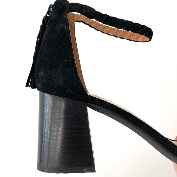 SEYCHELLES / suede black block heel sandal NWOT - Picture 3 of 6